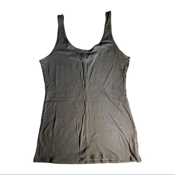 Gray sequin tank top by Moda International size S - Picture 3 of 3